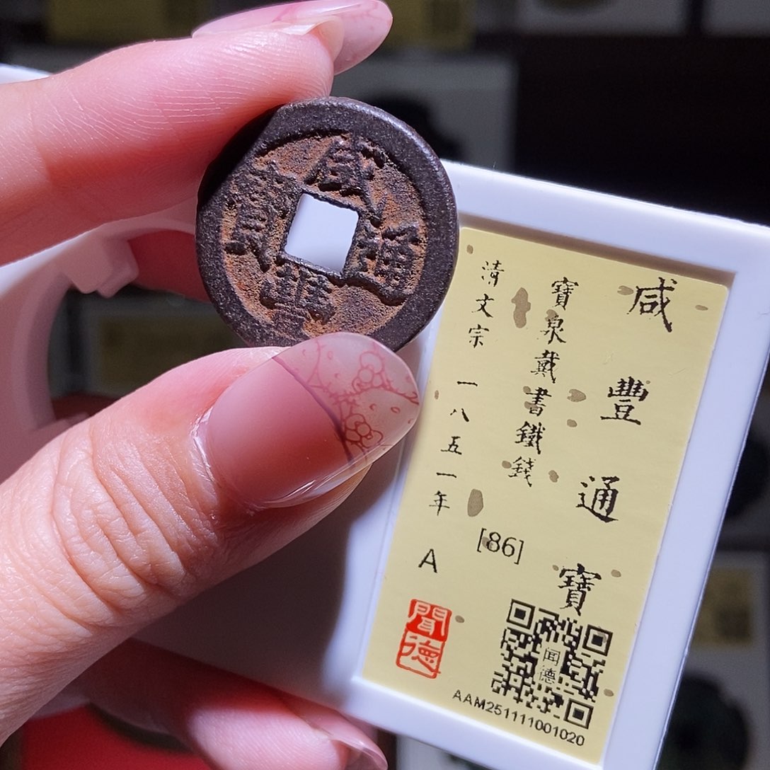 铜永通文化 清 咸丰通宝戴书铁1020L