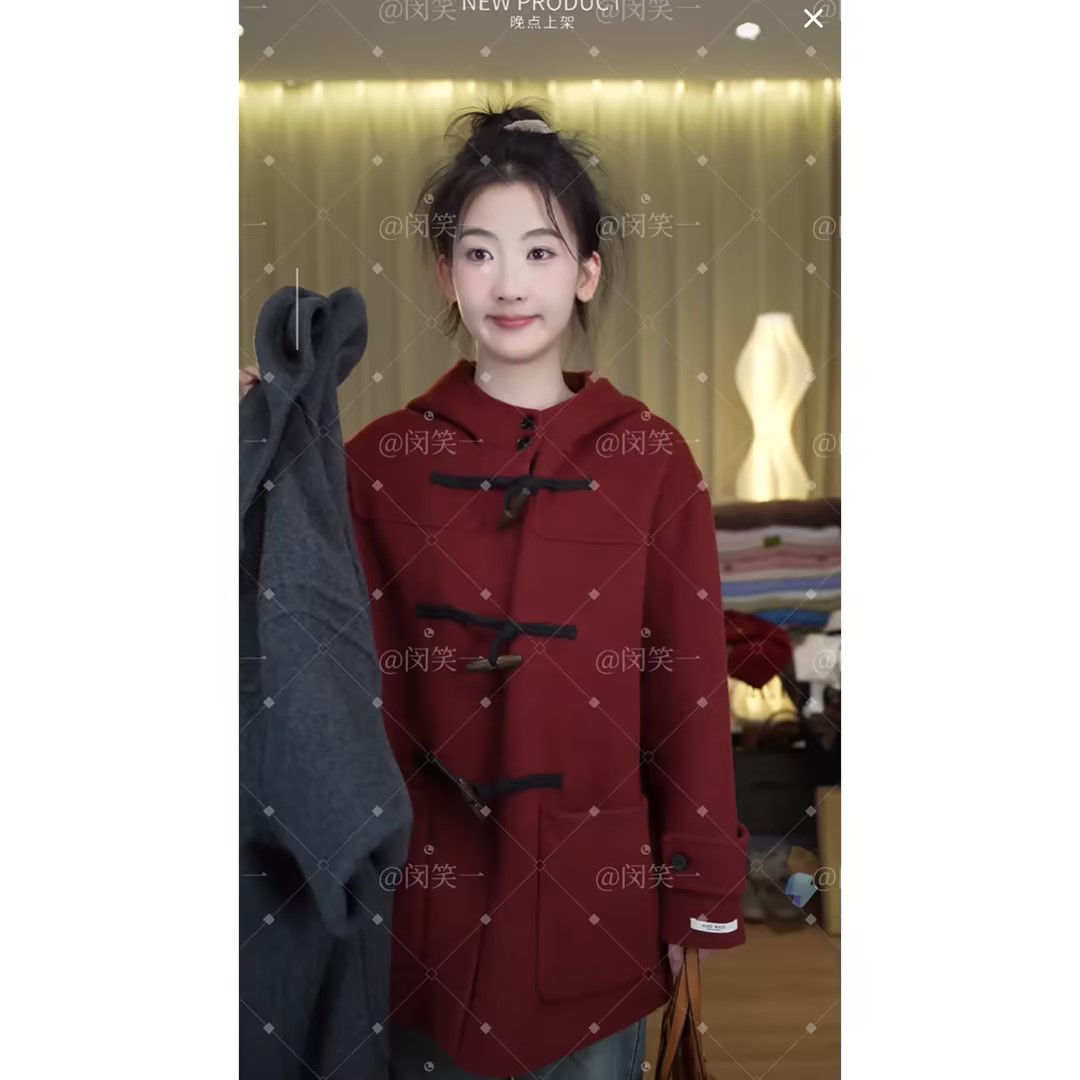 【笑一】H441#中长款大衣外套品质针织衫毛衣