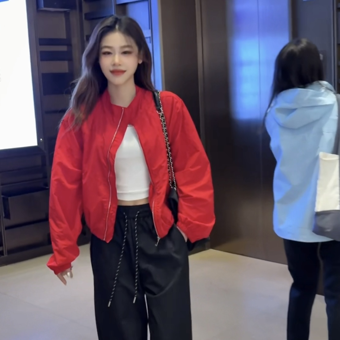 欧洲站2025春季新款百搭立领拉链防晒外套女宽松显瘦休闲上衣潮