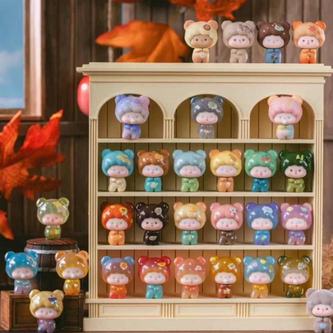 【正品盲盒 直播拆盒】GUMI熊暮染秋声小熊咕咪系列萌粒盲袋潮玩