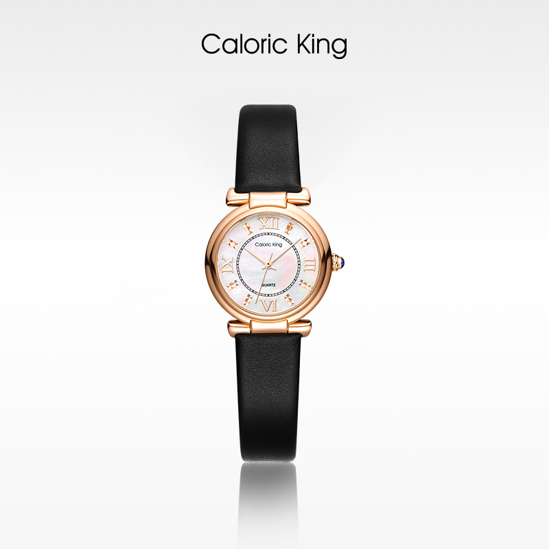 凯卡思Caloric King致简·贝钉钉系列皮带防水女士手表