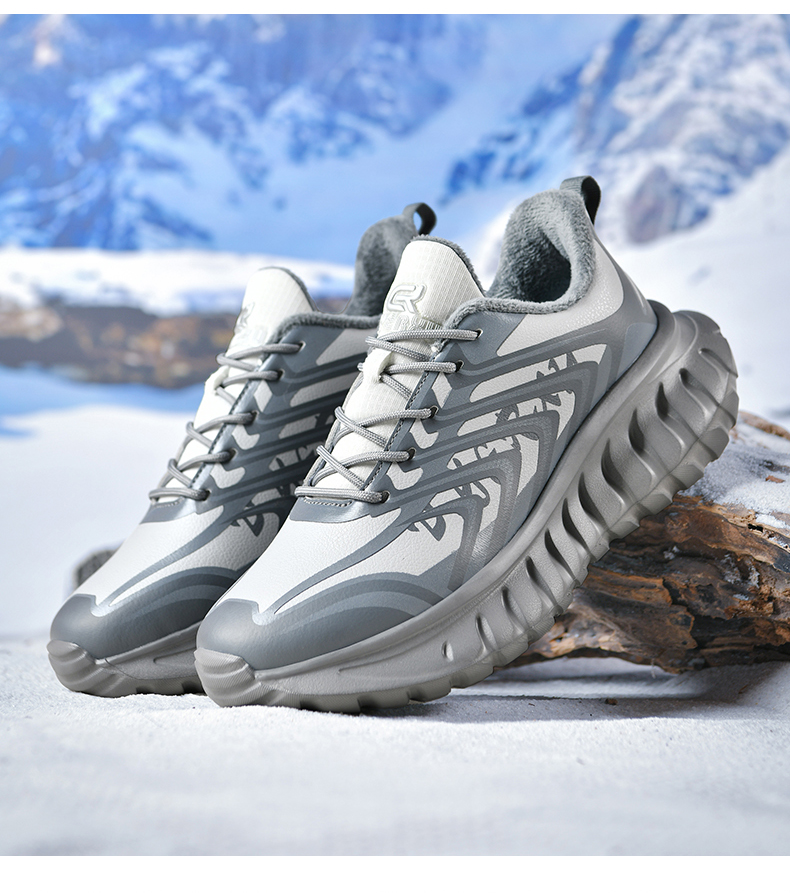 系带加厚休闲健步加绒百搭跑步鞋秋冬季男女运动鞋16810