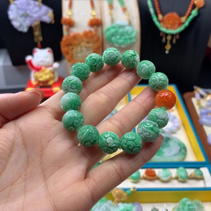 翡翠手链未镶嵌翡翠手串