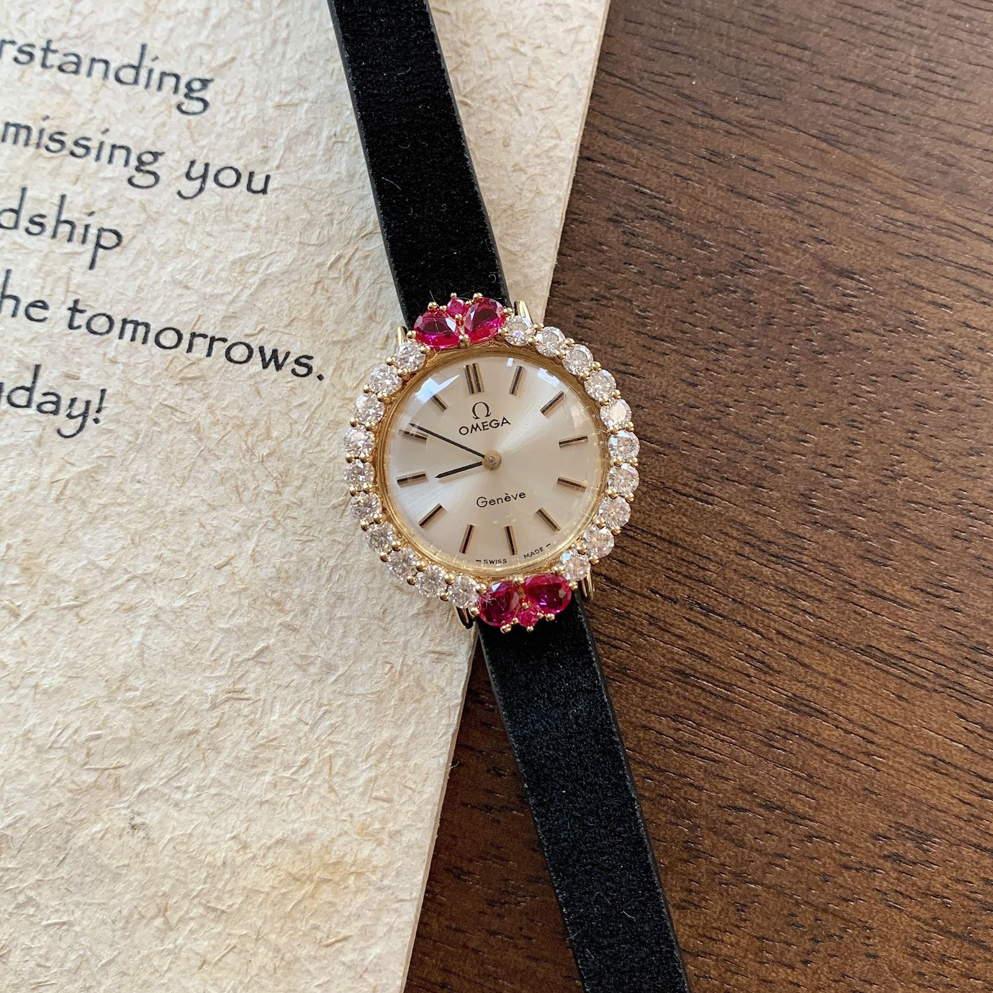 95新 Omega/欧米茄 1968年·Geneve·后镶钻 中古手动机械表 JB2065
