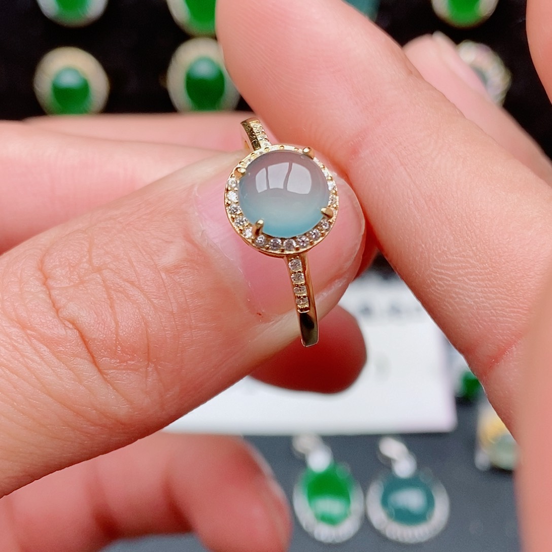 翡翠戒指银S925镶嵌8545255558