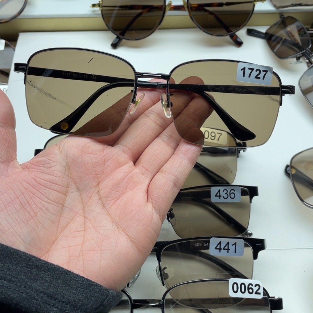 茶水晶半框眼镜 1727