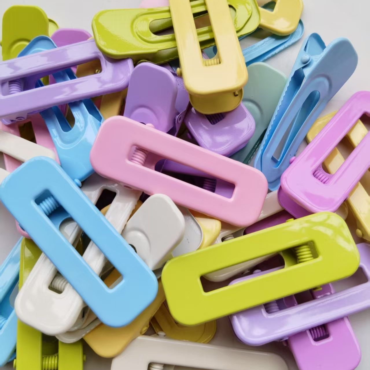 diy奶油胶无痕夹掰掰夹材料包手工制作刘海夹加厚款鸭嘴夹