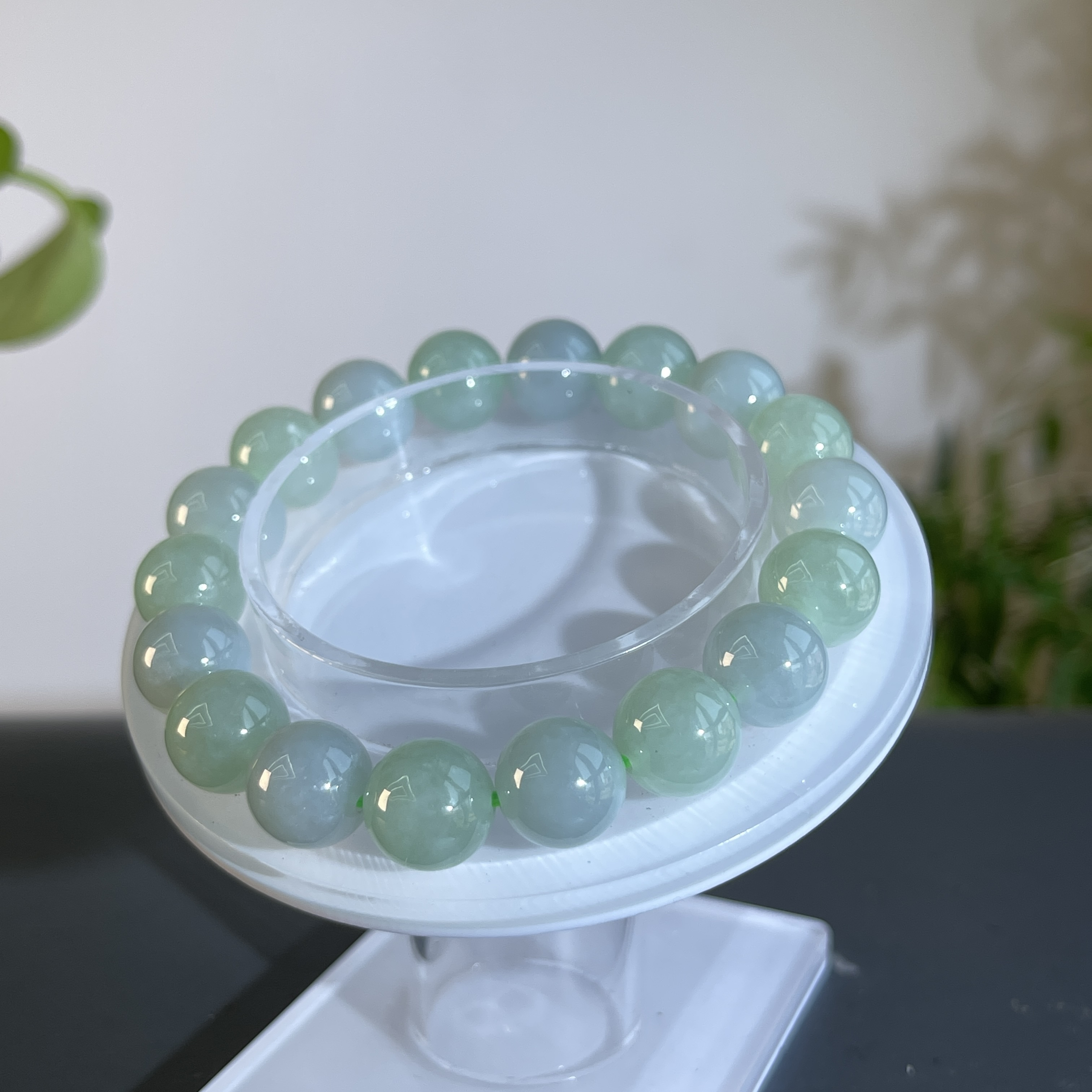 JXB14-182 天然缅甸A货翡翠 翡翠手串