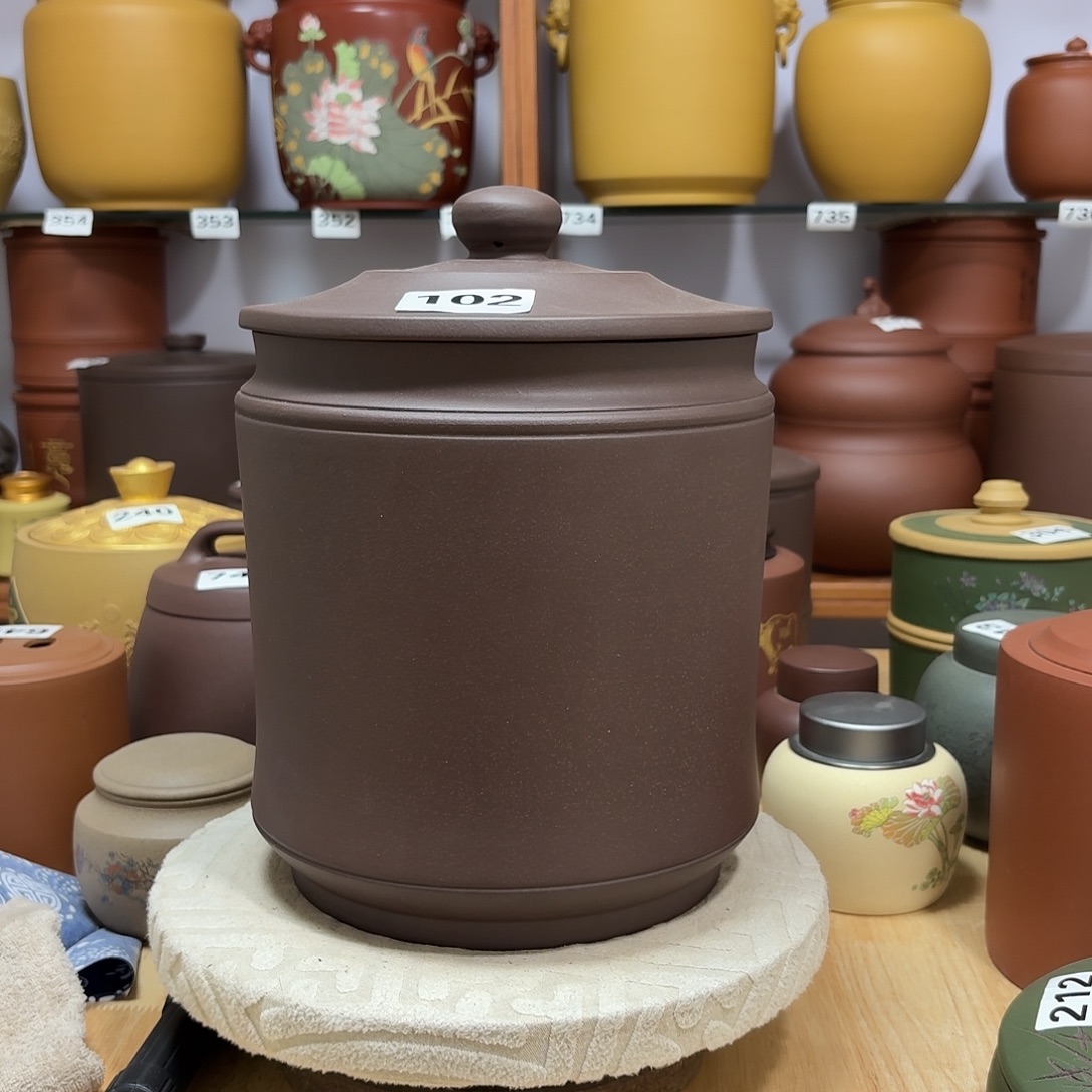 紫砂茶叶罐九饼茶叶罐102
