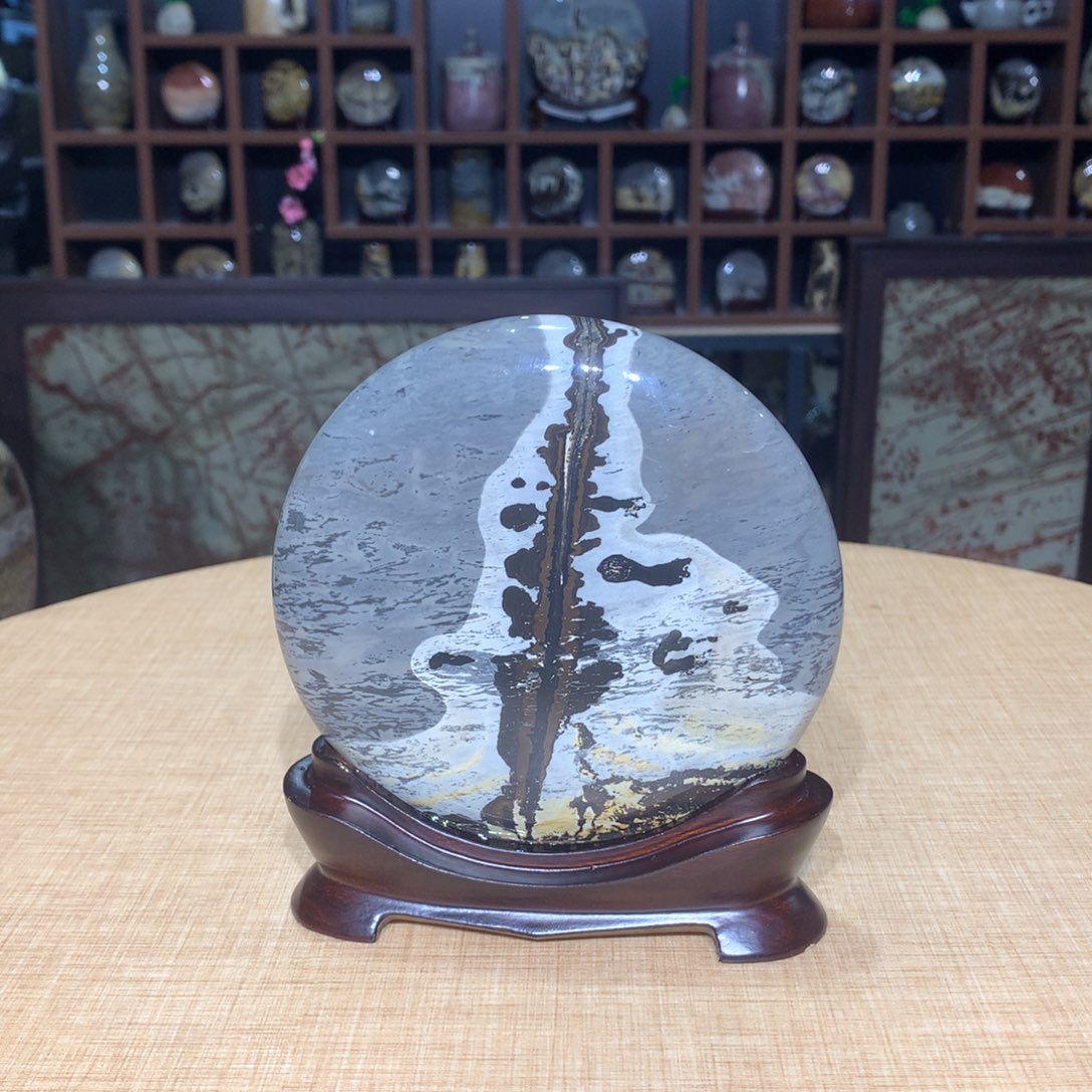 紫砂，广西国画石摆件，收藏观赏