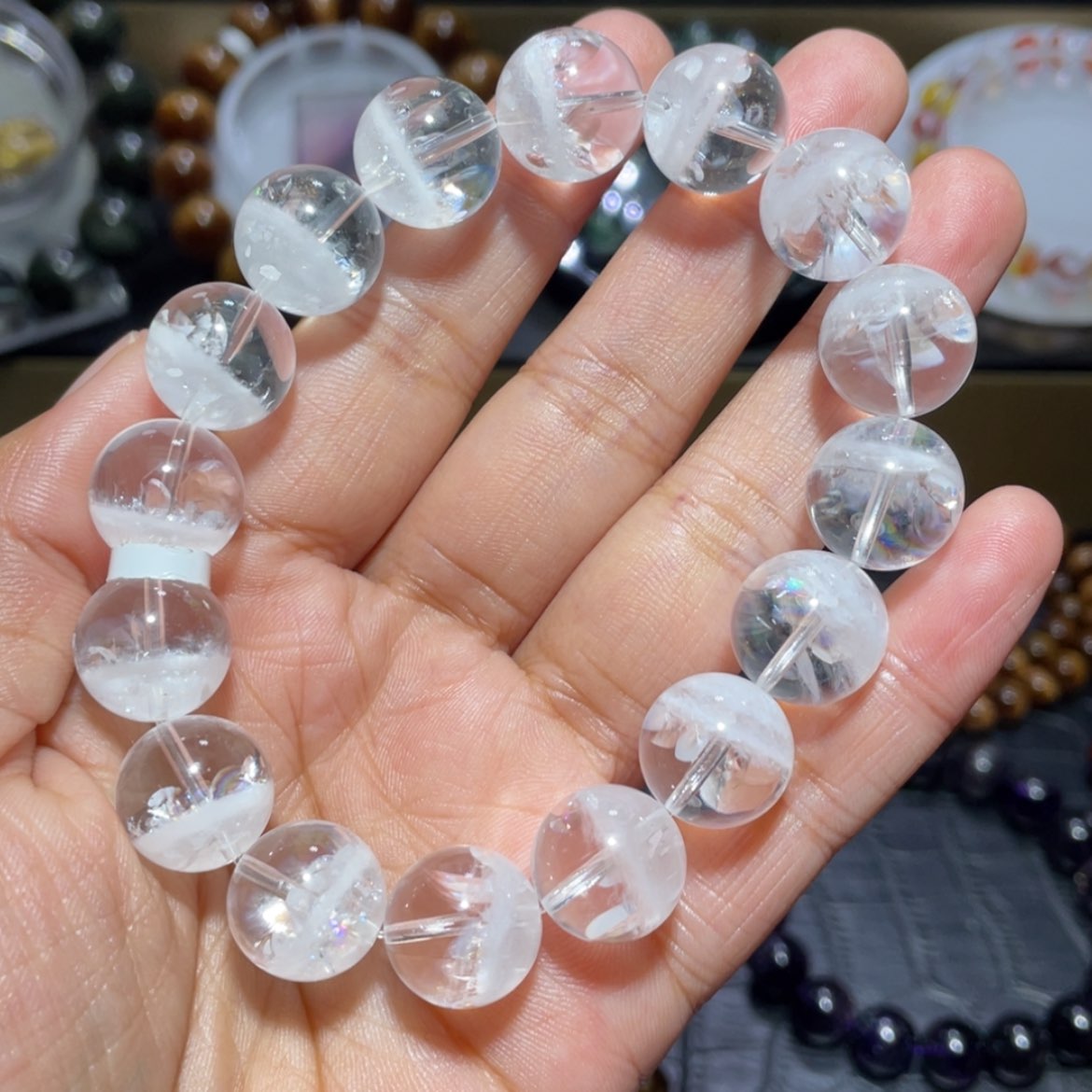 【闪购商品】水晶手串未镶嵌彩虹白幽灵手串