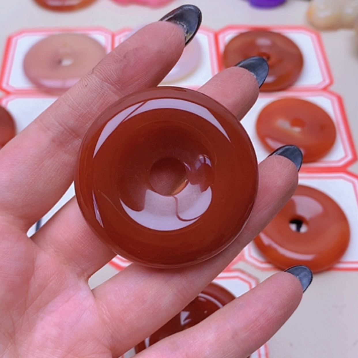 【闪购商品】未镶嵌玛瑙/玉髓珠宝半成品田*