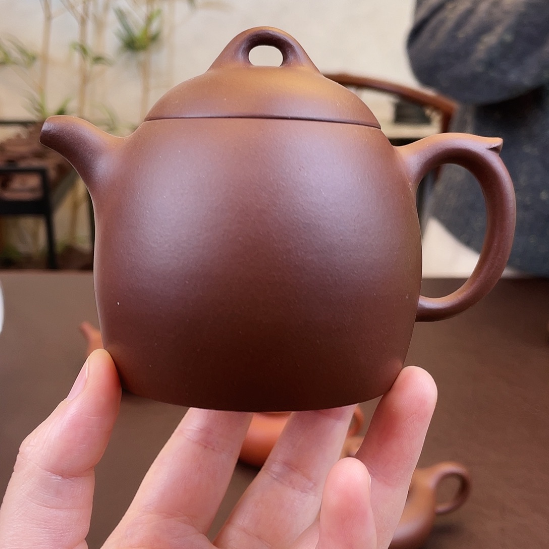 茶壶紫砂老紫泥秦权200cc