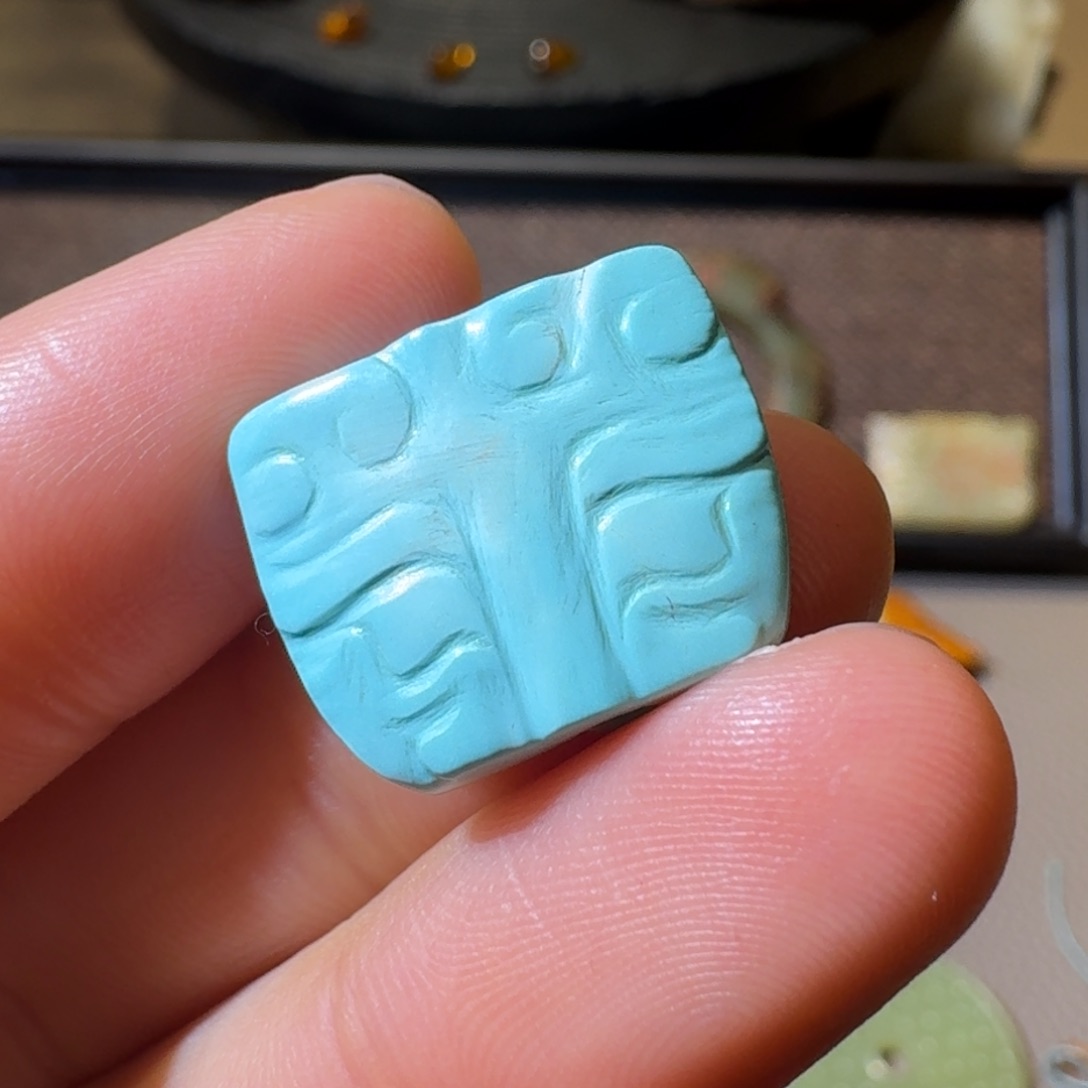 和田玉笔搁未镶嵌九*