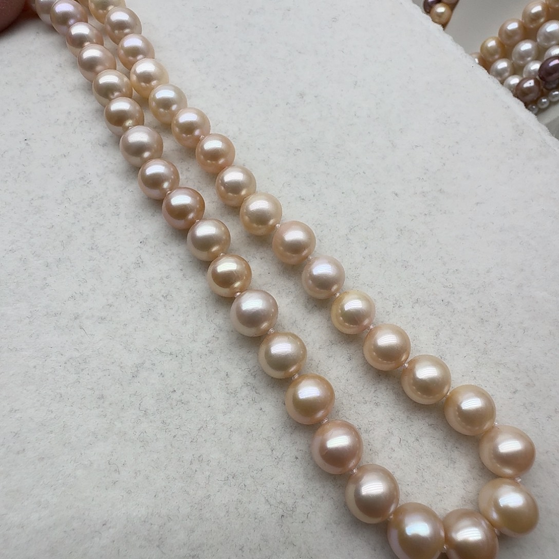 来***妹银S925镶嵌颈饰淡水珍珠10-11mm近正圆极微瑕