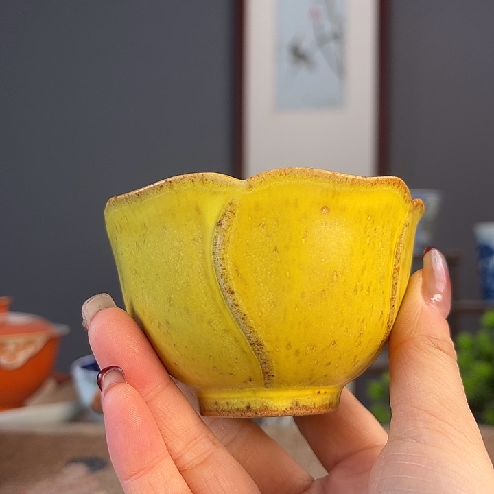 摆件景德柴烧茶杯多人