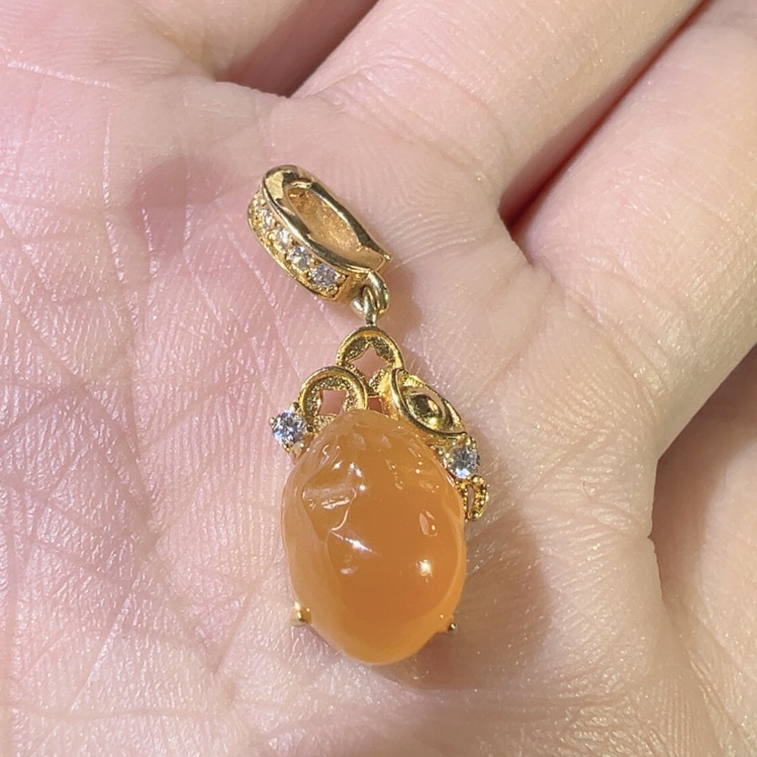 玛瑙/玉髓颈饰银S925镶嵌