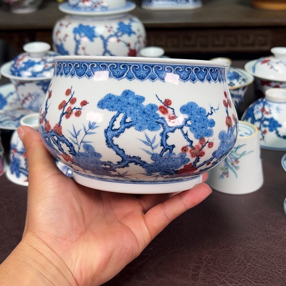 【闪购商品】景德镇陶瓷艺术松竹梅水洗