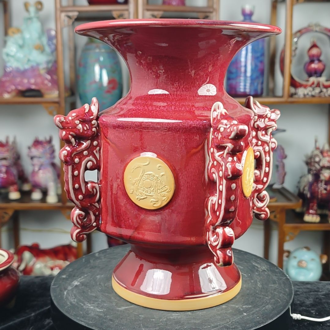 摆件钧瓷艺术品摆件神后镇