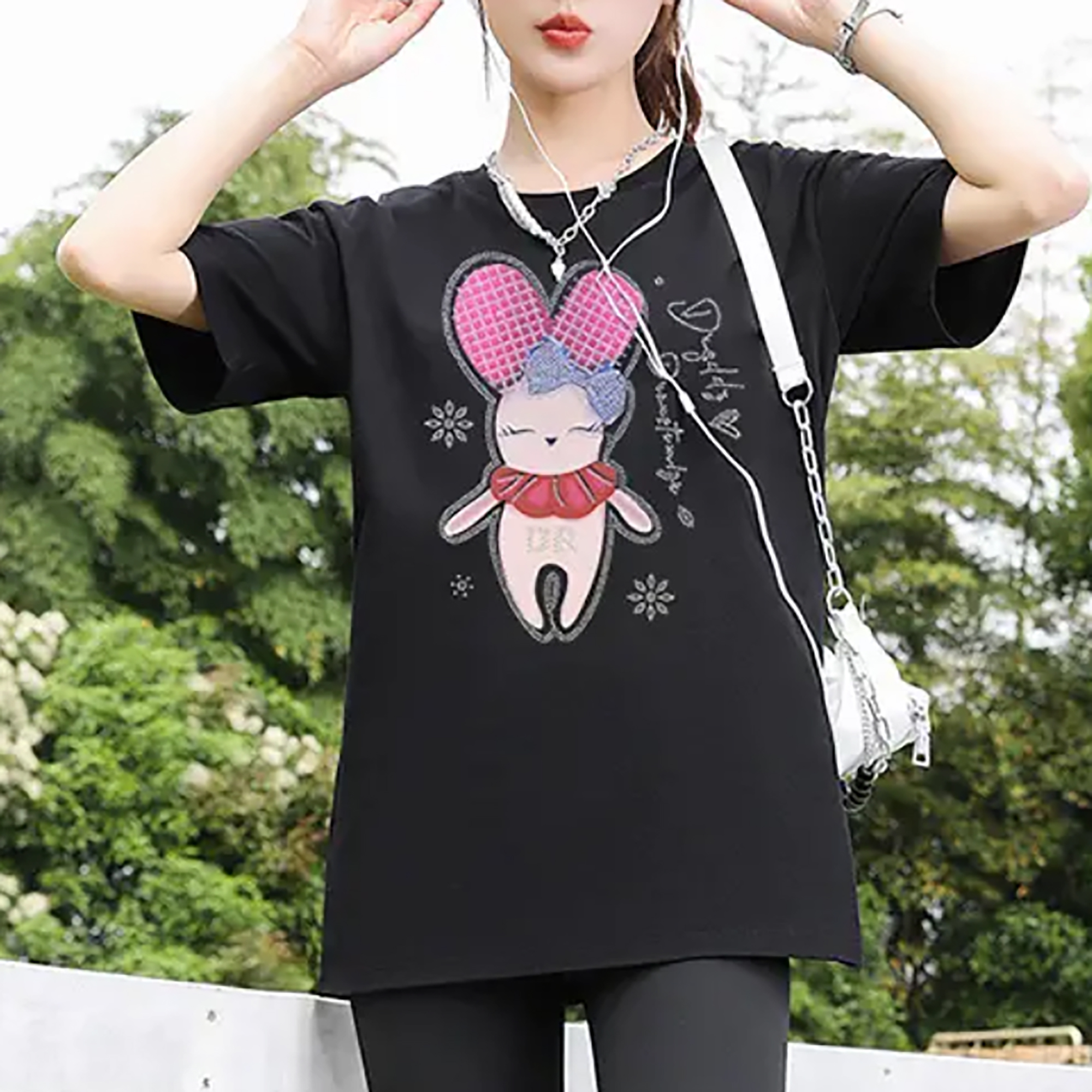 春夏新品！女士夏季圆领亲肤舒适短袖T恤F708