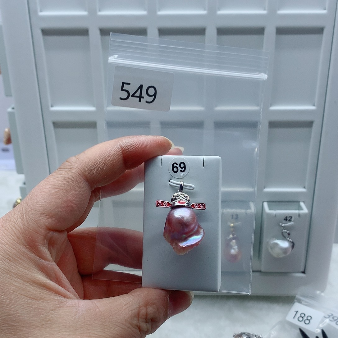 合金吊坠(不含链)淡水珍珠