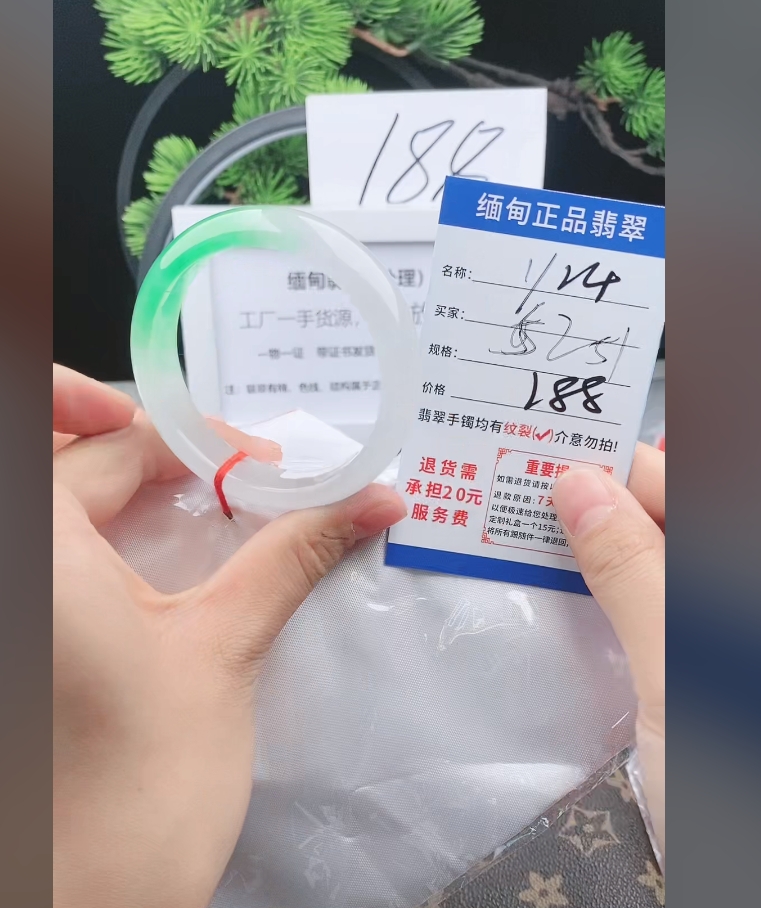Y24缅甸翡翠处理手镯【一物一证】实物以直播间为准带证书发货