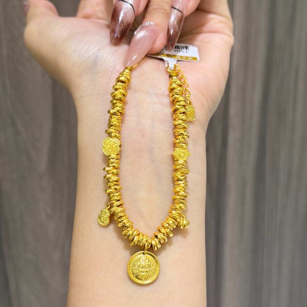 小飞-Q【福禄黄财盘缠手绳】足金999首饰5D盘缠手绳