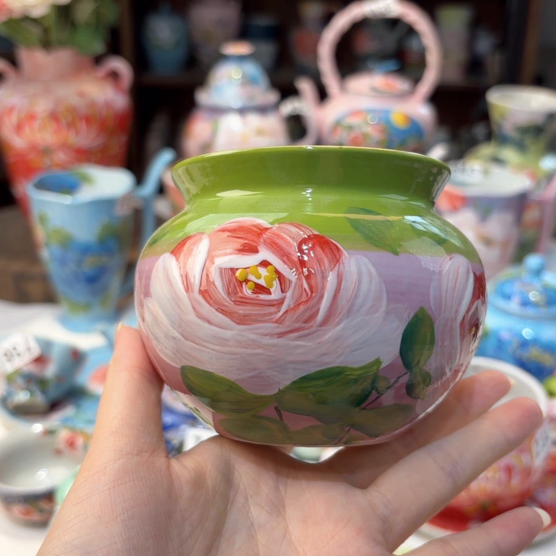 景德镇手绘高温釉下彩陶瓷茶具