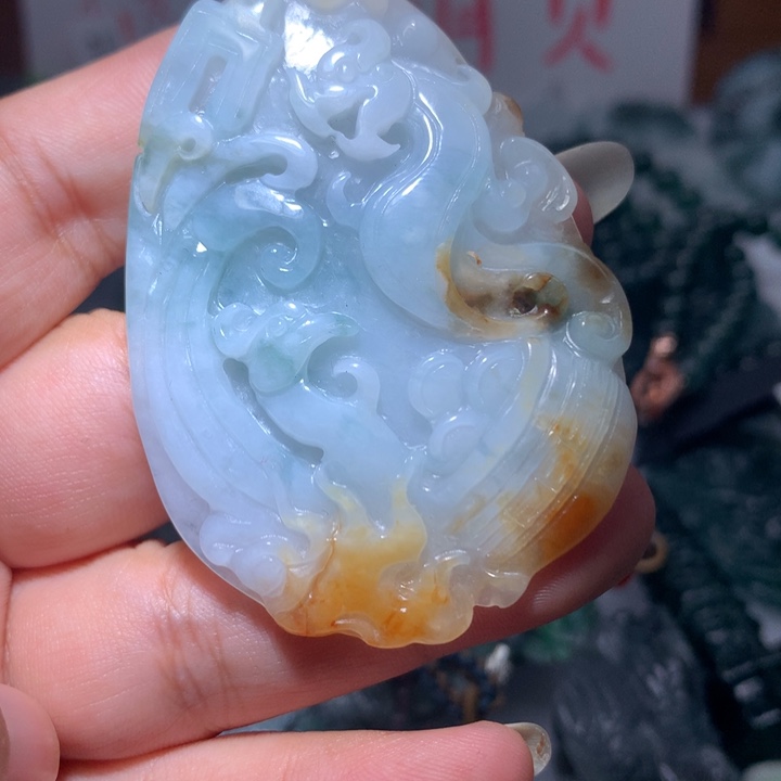 翡翠颈饰未镶嵌保真天然A货翡翠