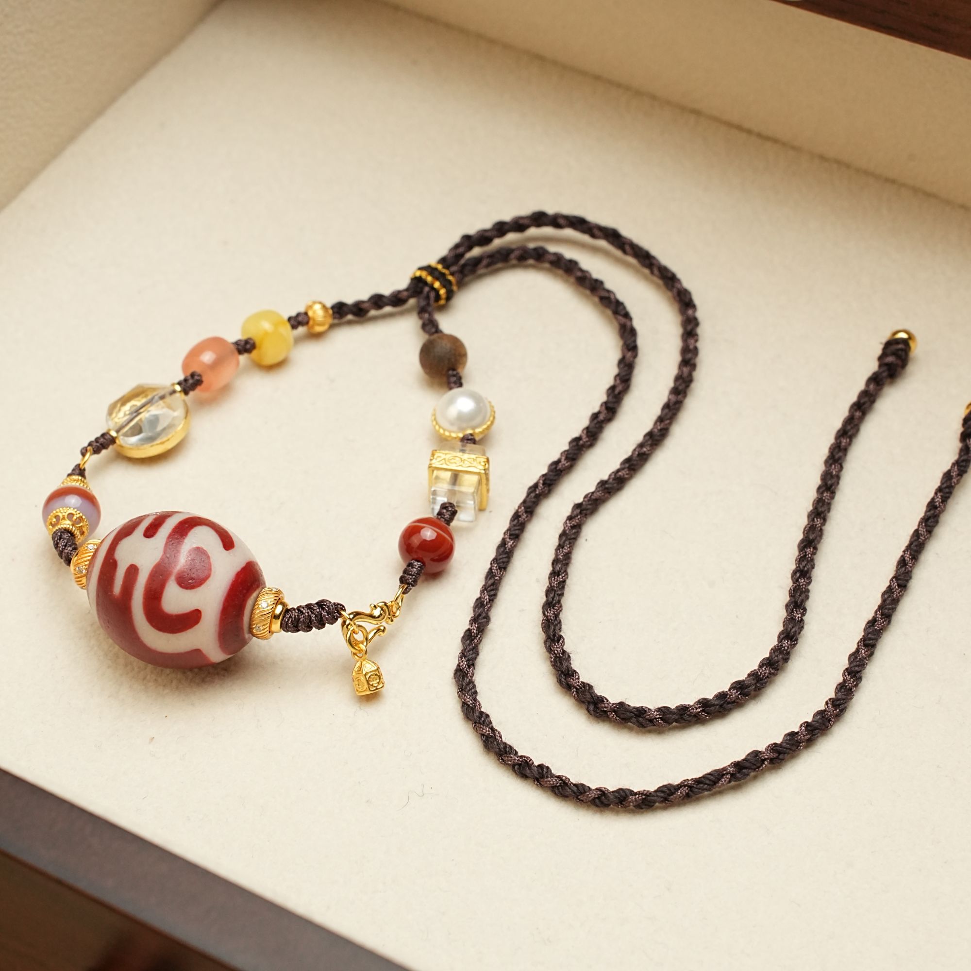 XH【观澜珠宝】玛瑙项链 复古民族风藏式吊坠 多样发其一 2031