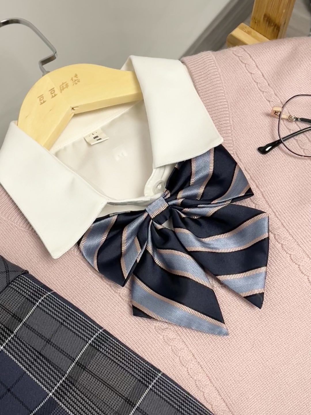 小田绫品松/原创校供感jk领带dk男女条纹领带格裙配饰日系学院风