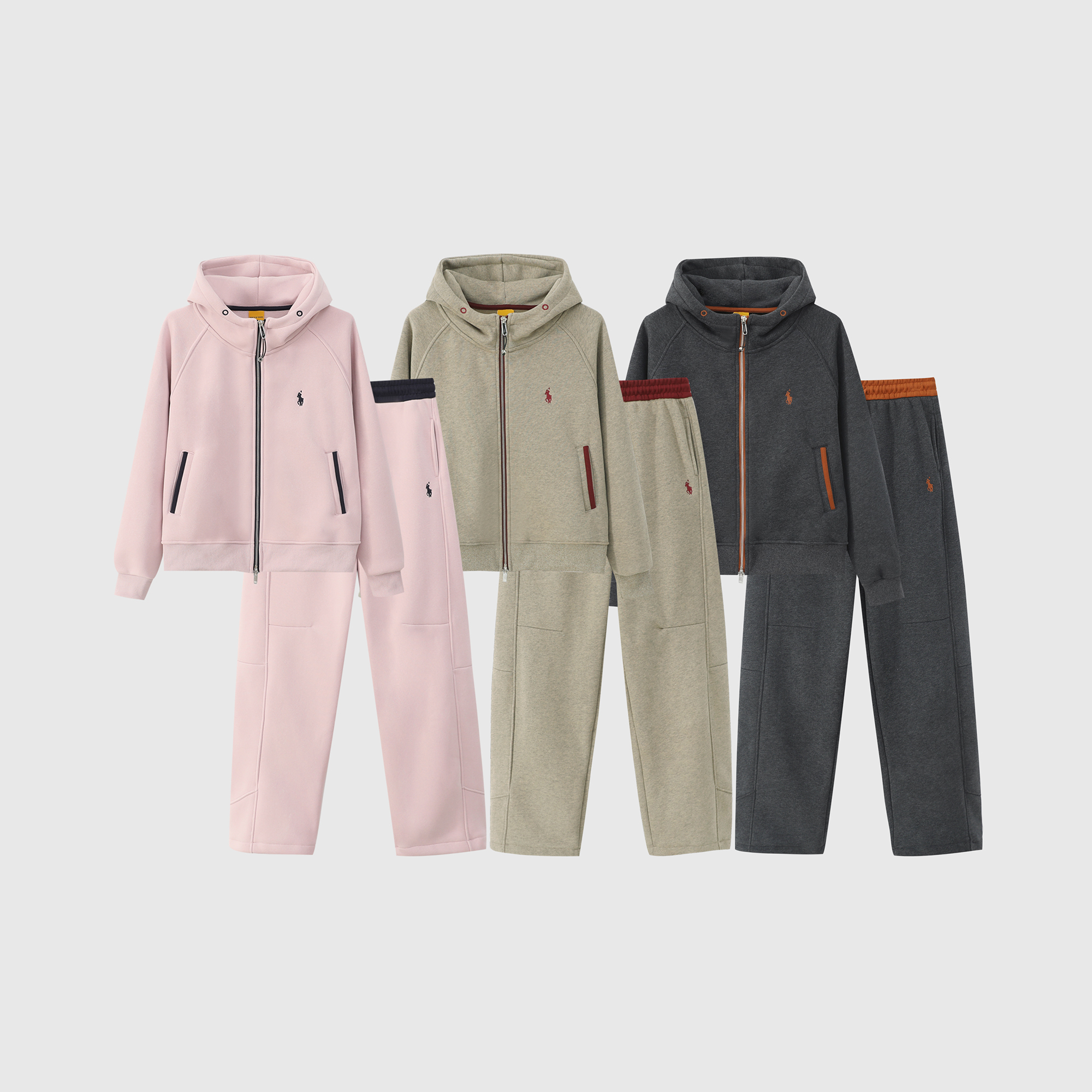 2025冬季加绒新款休闲风时尚套装运动服连帽卫衣女装宽松（988）