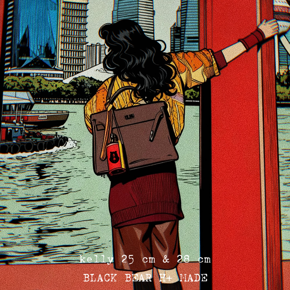 【大黑熊私定】内缝KL25-28cm顶板手缝蜡线进口皮手工钉女包