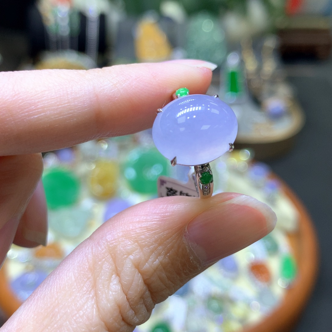 翡翠18K金镶嵌颈饰翡翠吊坠项链