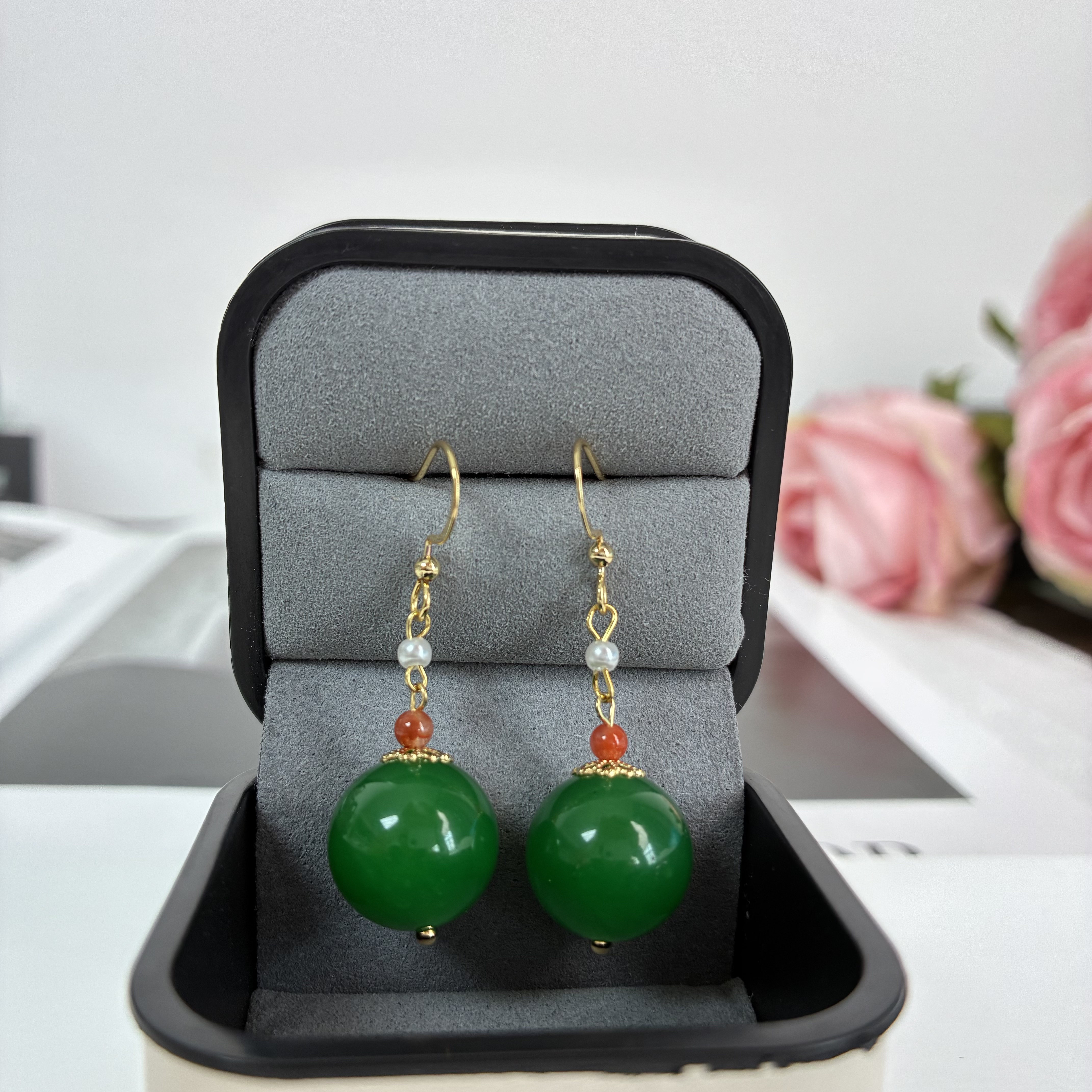 高定珠宝翡翠耳饰PP3217S