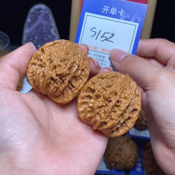 吊坠文玩核桃42全品麦穗虎头s152