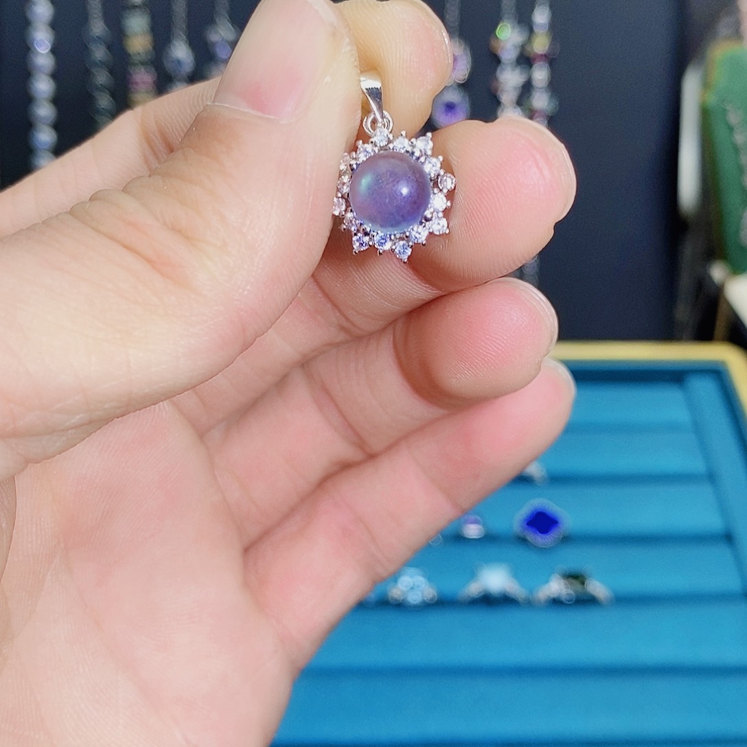 紫晶珠宝半成品银S925镶嵌