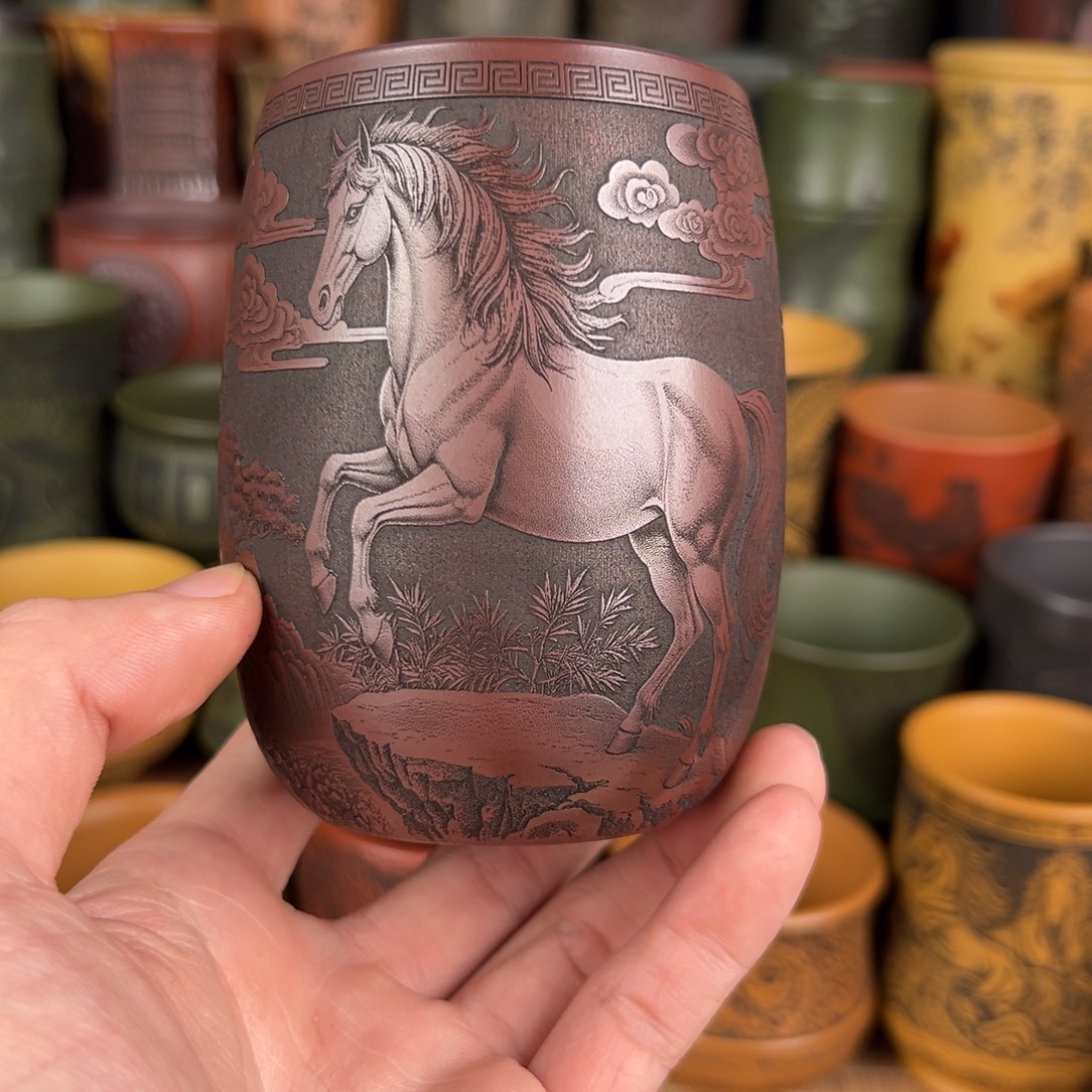 茶杯紫砂宜兴原矿紫砂杯