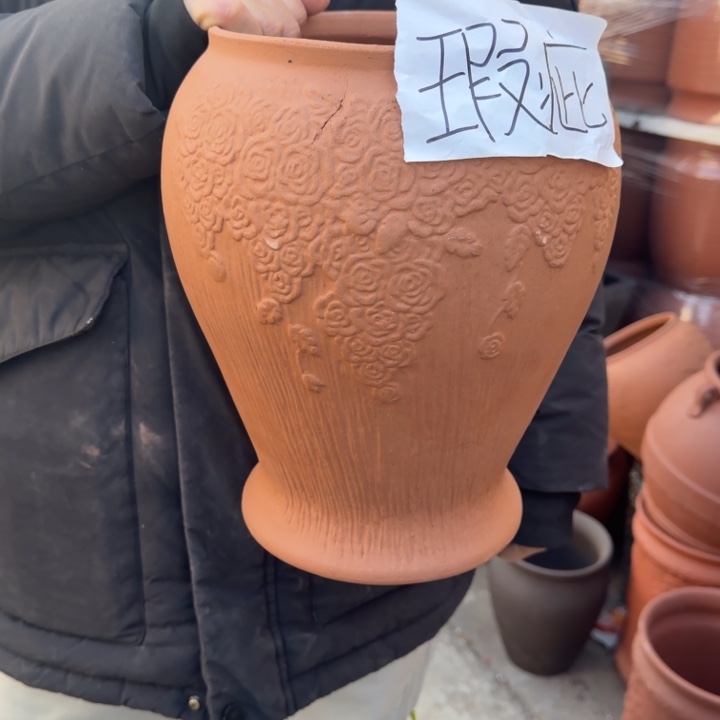 花盆紫砂口18高30宜兴紫砂瑕疵不指定