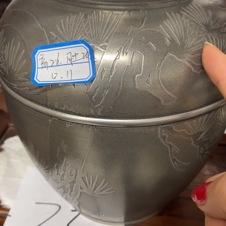 锡中古艺术品摆件