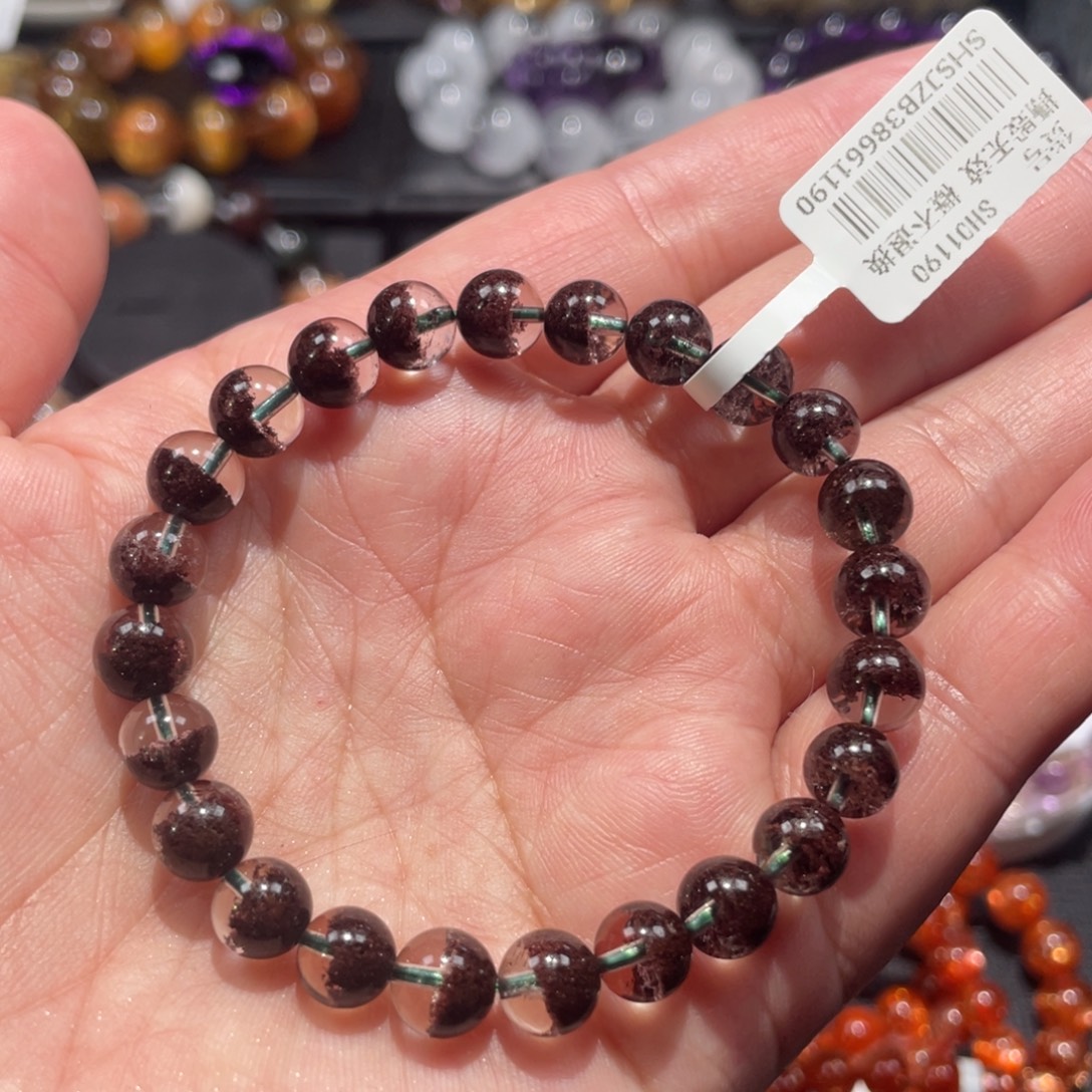 未镶嵌水晶手链红幽灵聚宝盆7.5mm左右