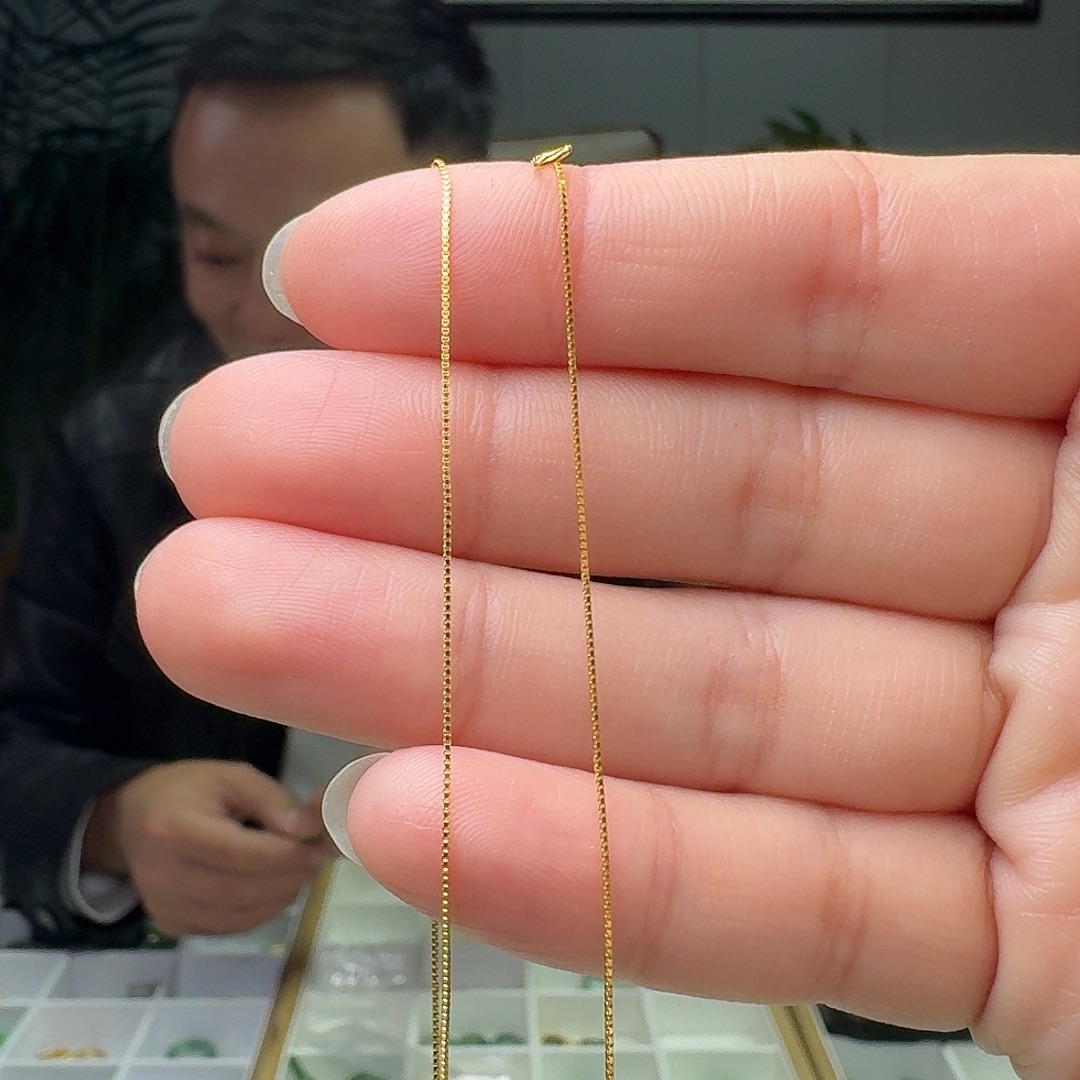 翡翠未镶嵌项链银链子