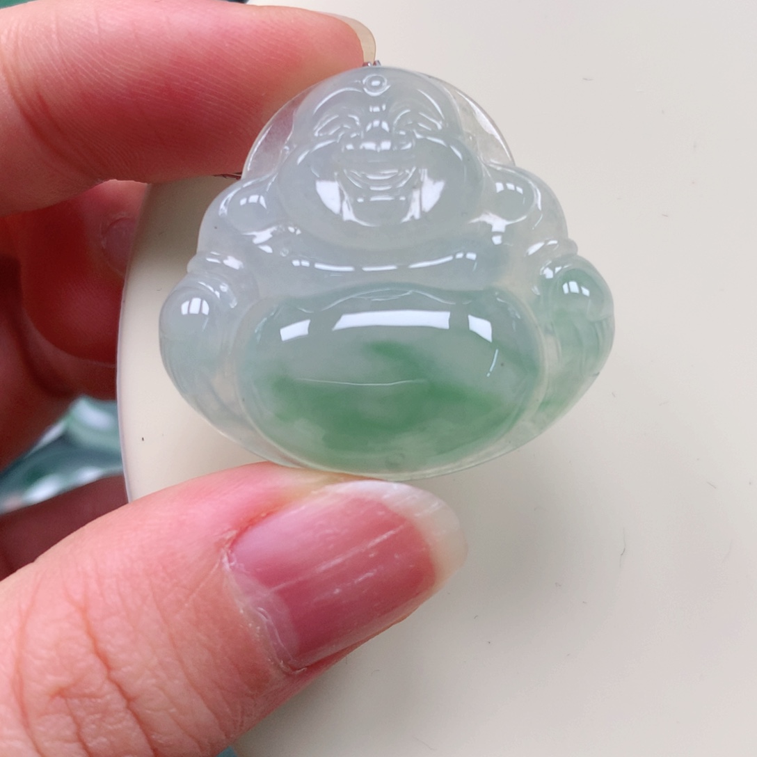 颈饰未镶嵌翡翠天然翡翠尺寸33.4+30+6.2