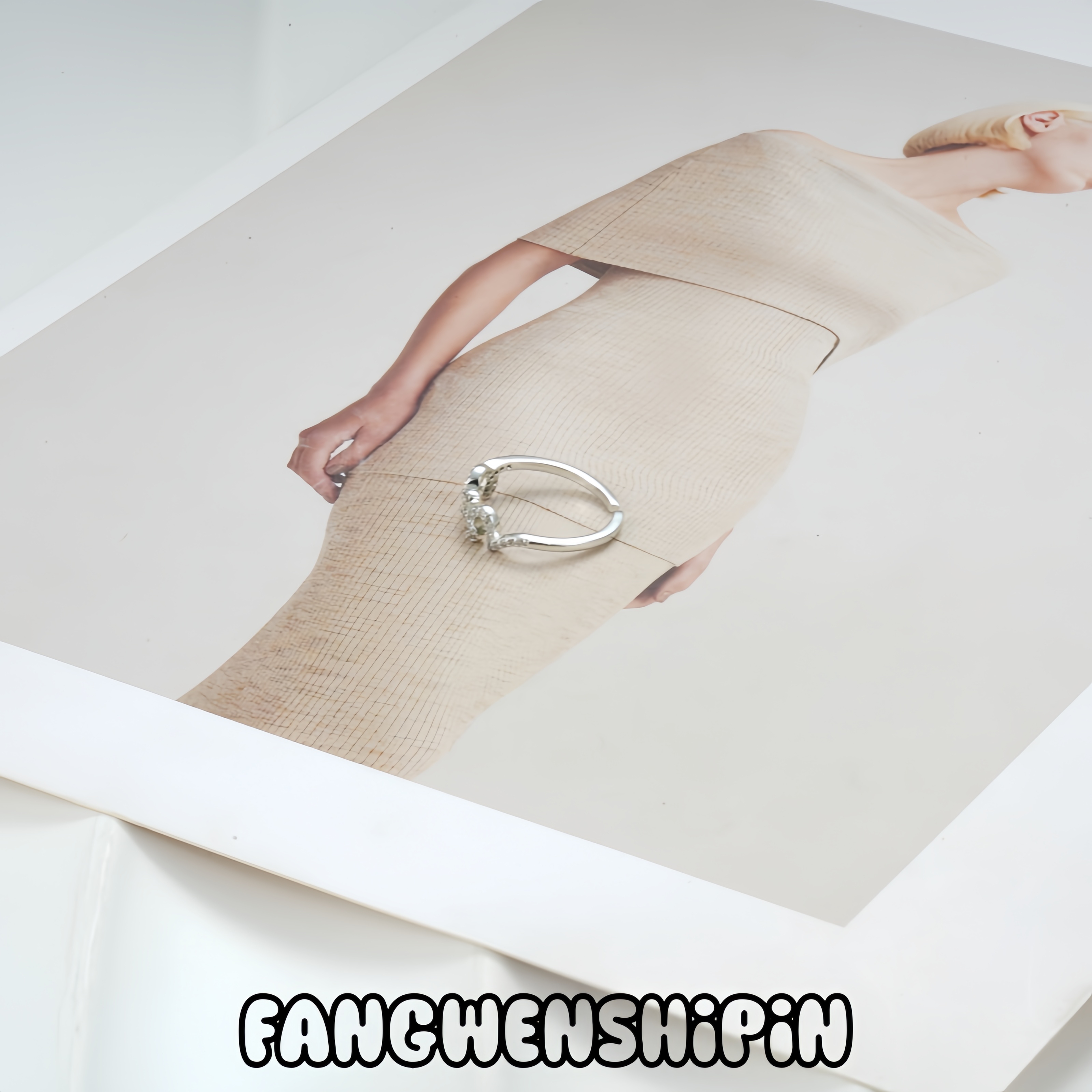 铜合金锆石戒指 【镀K金】4565【开口可调节】