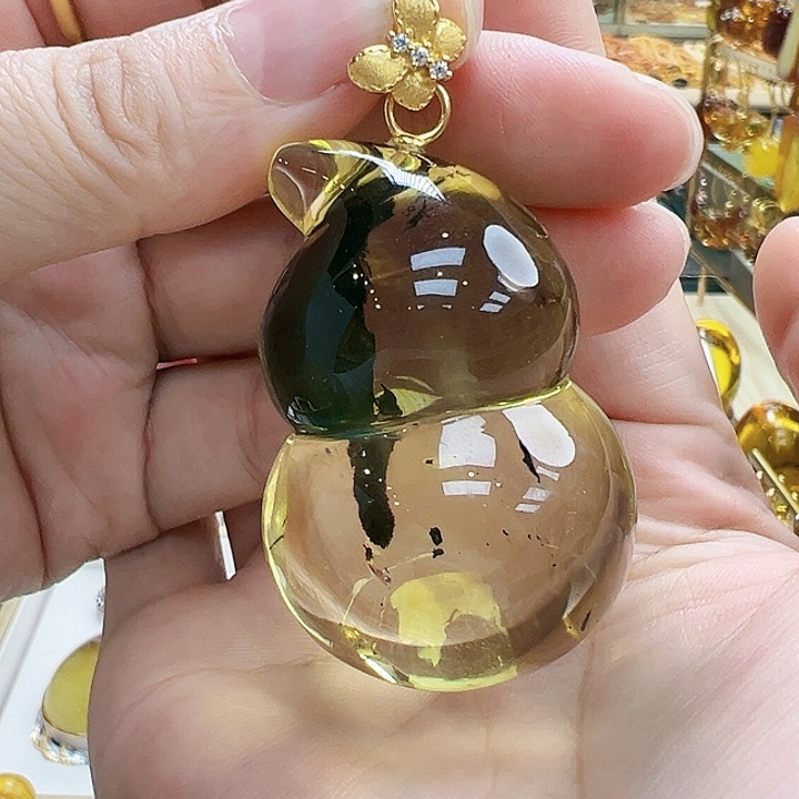 琥珀银S925镶嵌珠宝奇石