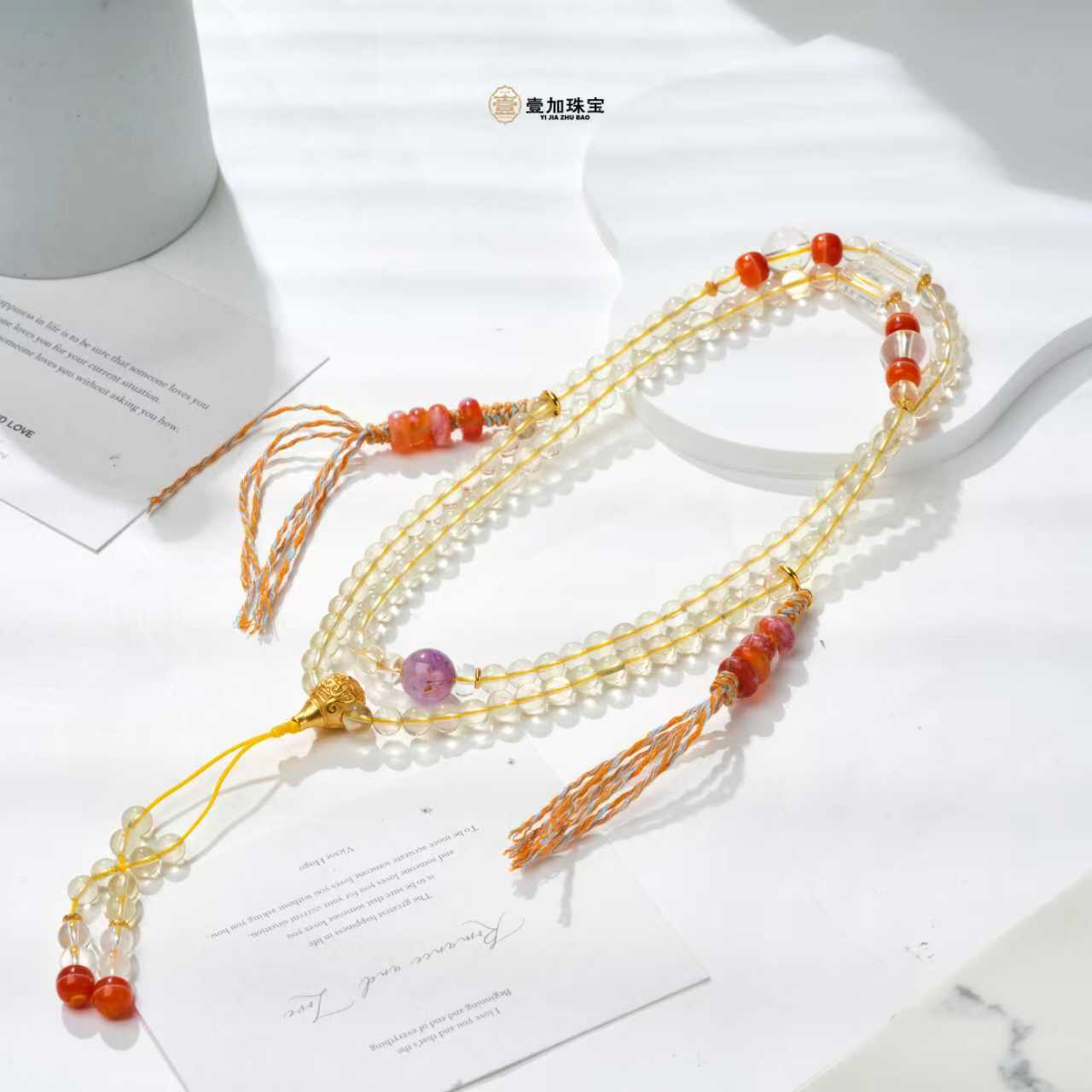 壹加师姐|手工设计能L守恒利比亚多圈项链多样性发一8444N