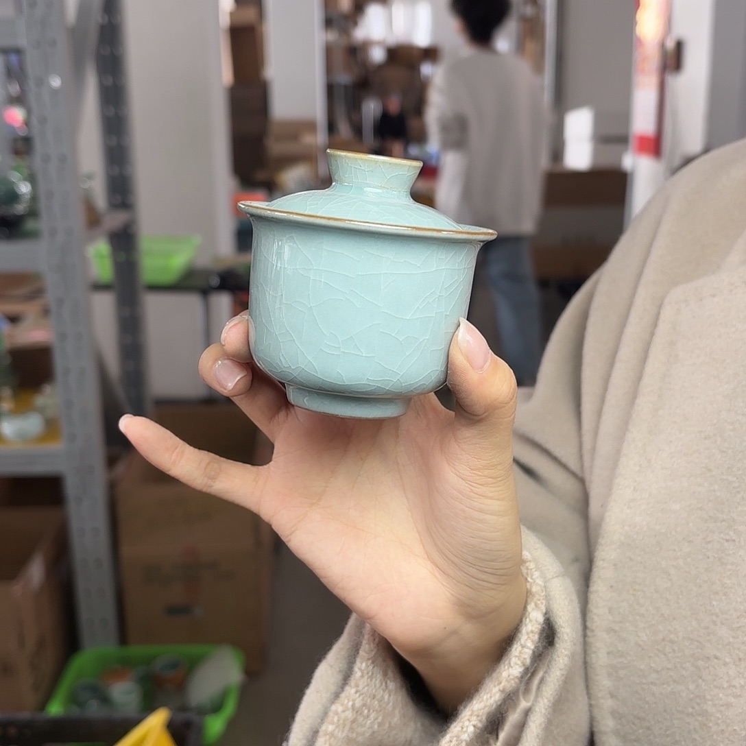 龙泉云间青瓷小米茶器