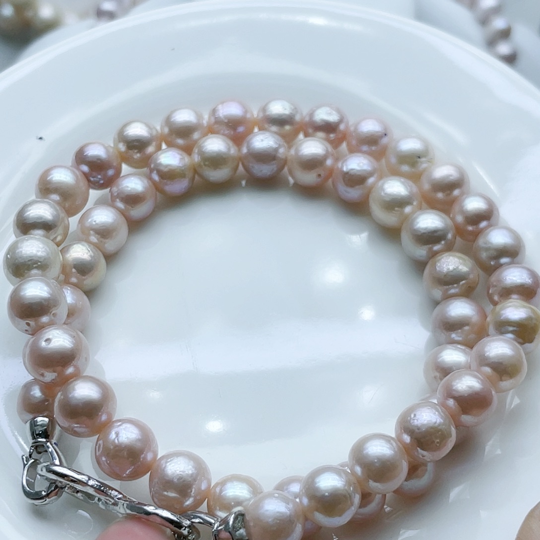 淡水珍珠颈饰钛钢