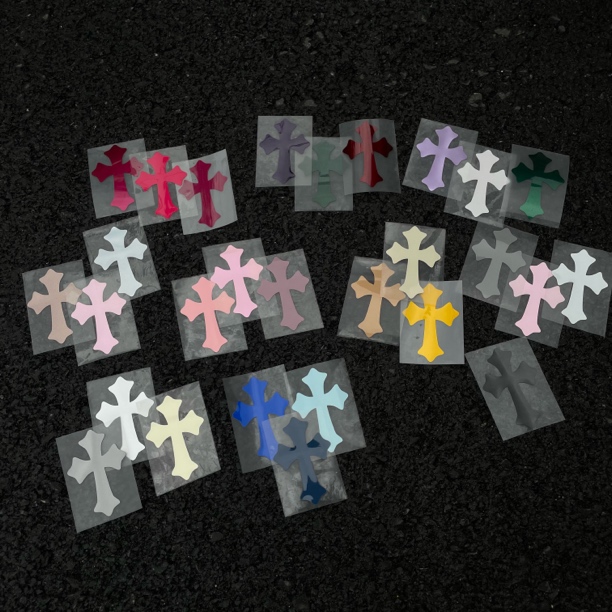 彩色十字架克罗心贴纸车贴摩托车个性贴纸防水贴