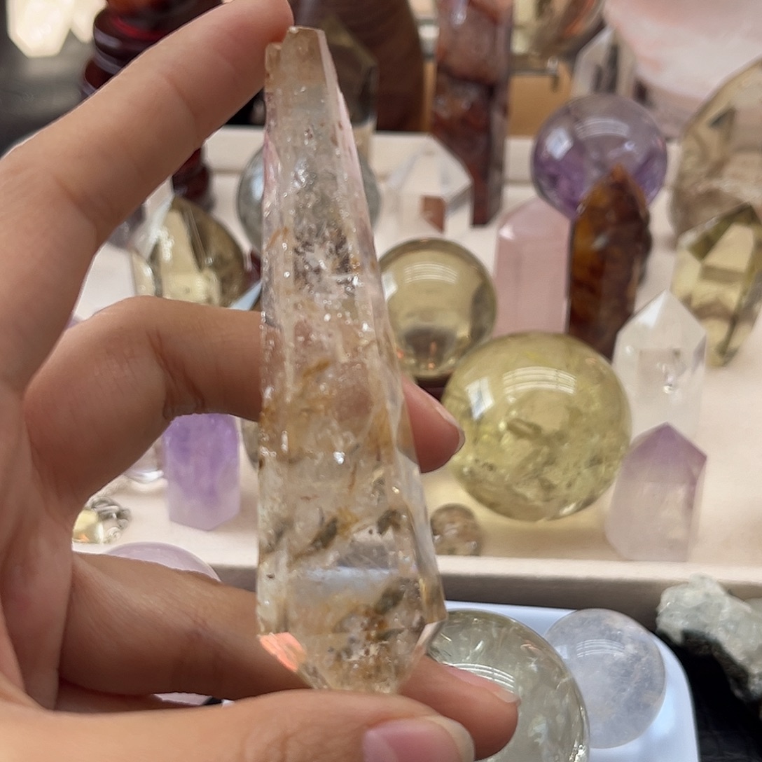 珠宝半成品未镶嵌水晶80带胶花幽灵